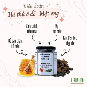 Hà thủ ô đỏ mật ong giúp bổ máu, điều kinh, hỗ trợ hạ mỡ máu và giúp tóc đen khỏe tự nhiên.