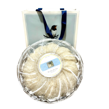 Hộp tròn tổ yến sấy lạnh 80g nguyên chất kèm túi quà sang trọng, yến sào dinh dưỡng bồi bổ sức khỏe, thích hợp chưng đường phèn.